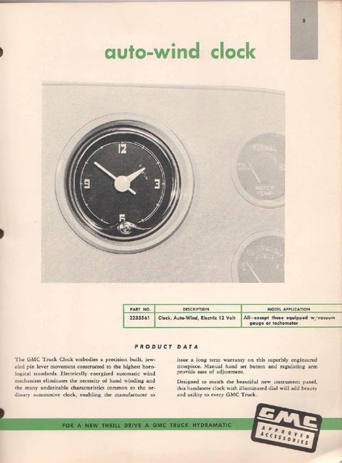 1956 GMC Accesories Brochure Page 49